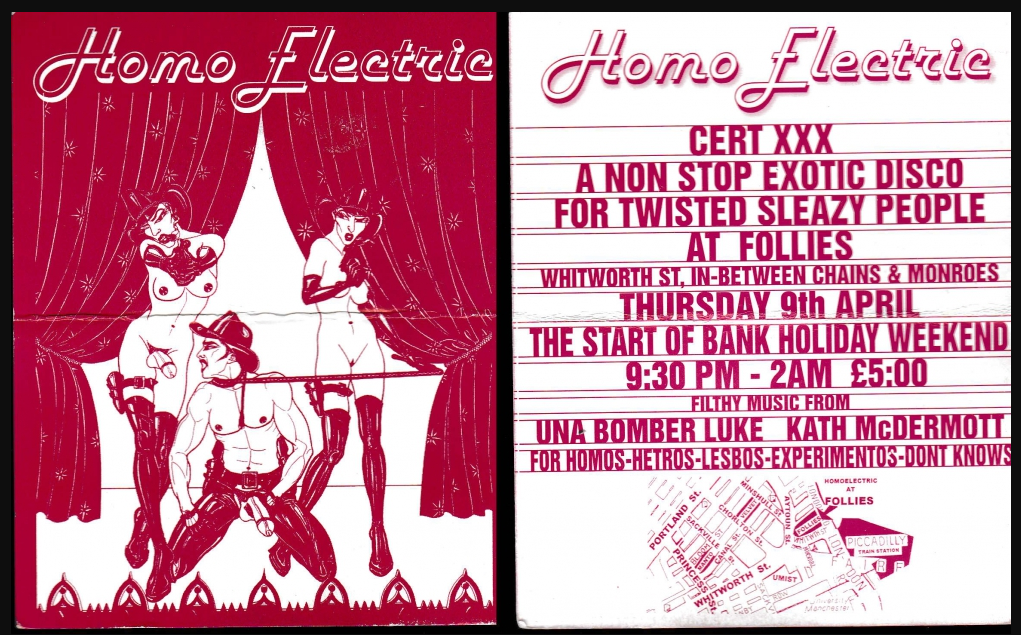 Home Electric flyer, 1998. Design: Paula McNamara. Source: Manchester District Music Archive